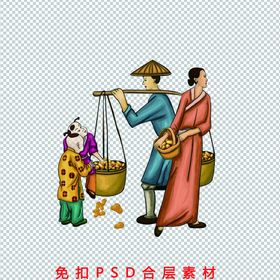 墙角蔷薇插画手绘