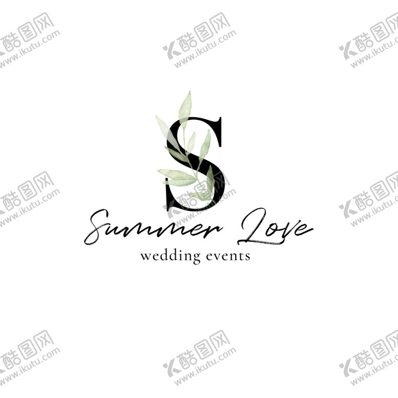 编号：56379306190605202953【酷图网】源文件下载-字母logo植物s小清新