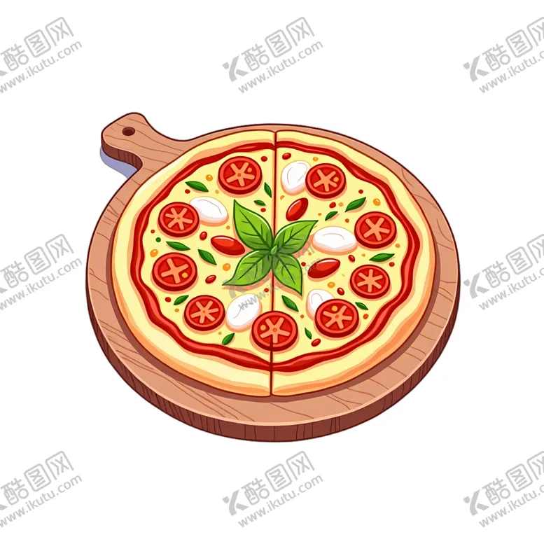 编号：72652702260221037102【酷图网】源文件下载-薄饼上放满了西红柿和奶酪