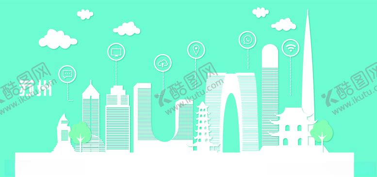 编号：53159105071107394226【酷图网】源文件下载-苏州城市建筑剪影