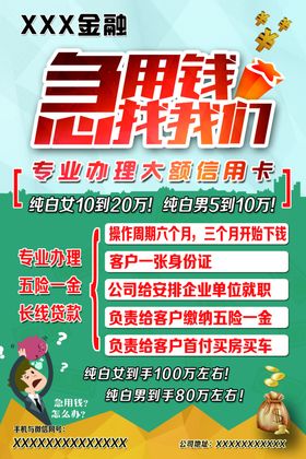金融理财急用钱找我们传单A