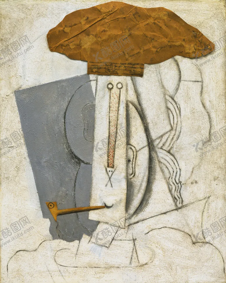 毕加索抽象绘画作品人物彩色油线条涂鸦手涂鸦