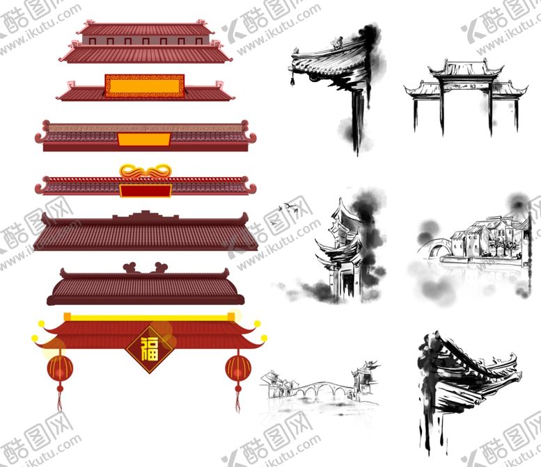 编号：50009410180052004088【酷图网】源文件下载-中式屋檐