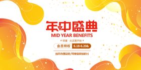 年中盛典促销活动年末展板素材