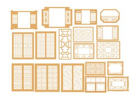 中式窗花3d模型