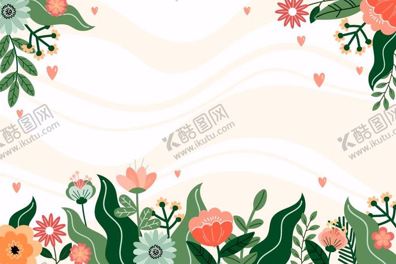 编号：94816712031255471251【酷图网】源文件下载-卡通手绘春天花朵背景