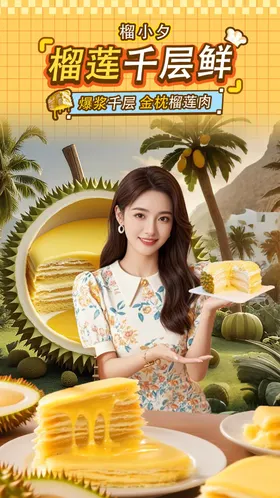 榴莲直播间贴片海报