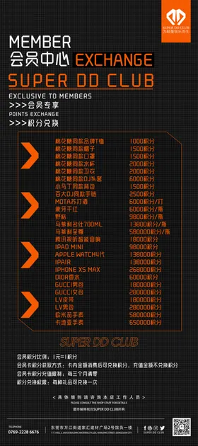 夜店积分兑换海报