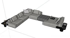转角沙发模型