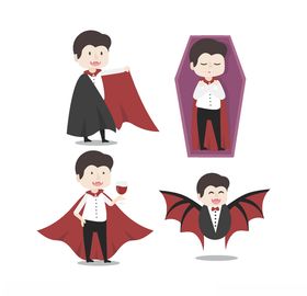 吸血鬼手绘族水彩