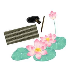 荷花元素朵装饰朵叶材
