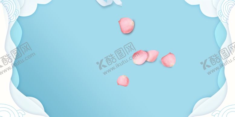 编号：50427910101524387391【酷图网】源文件下载-蓝色花瓣背景