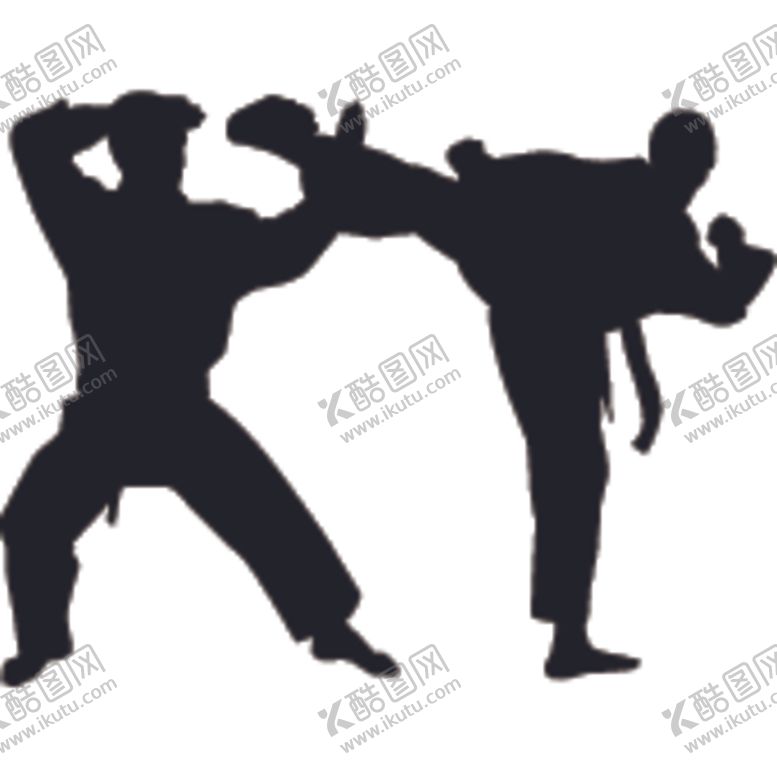 编号：78990209090518332191【酷图网】源文件下载-武术格斗剪影