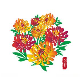 手绘菊花