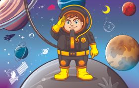 卡通宇航员