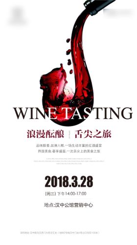 红酒雪茄品鉴暖场海报展板