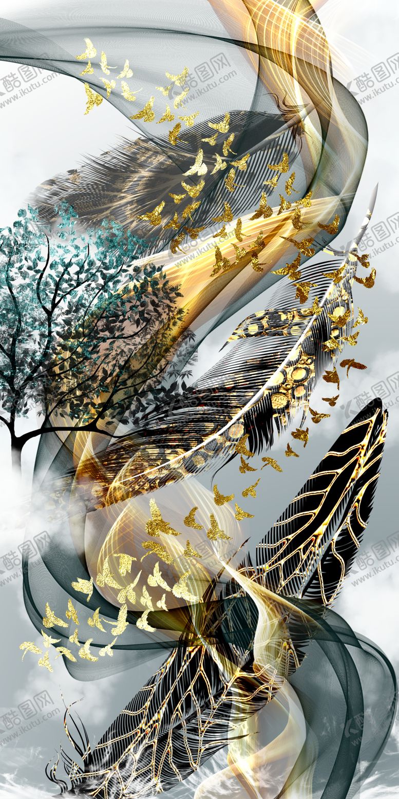 编号：62905606251303199496【酷图网】源文件下载-轻奢抽象装饰画