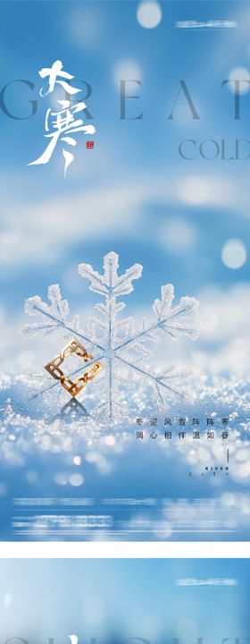 地产大寒小寒风景海报
