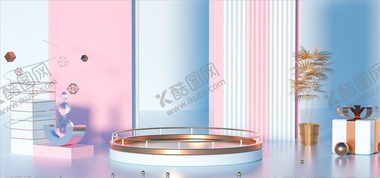 编号：36360705060235445157【酷图网】源文件下载-立体商品C4D展台