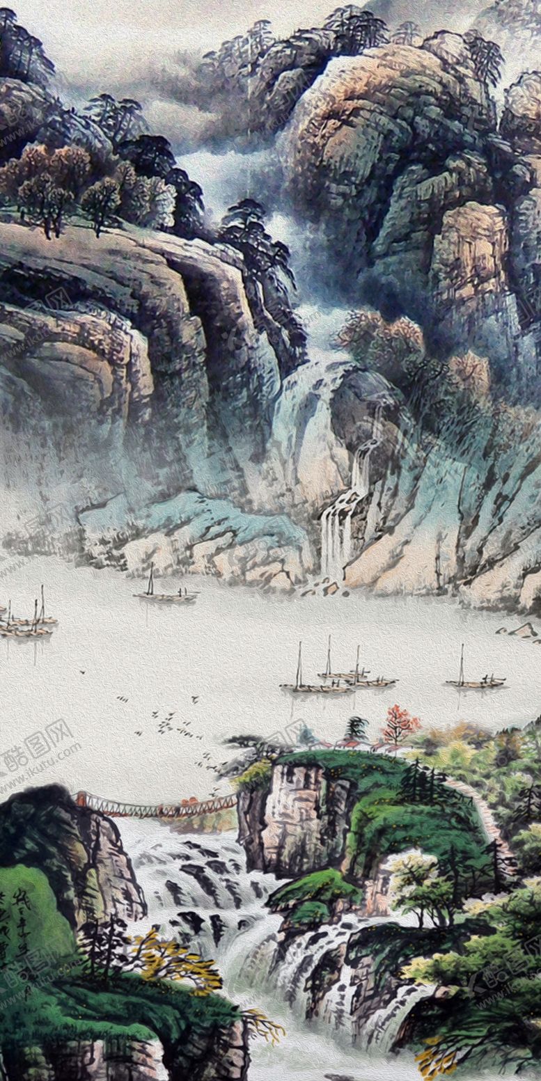编号：34926705021137513790【酷图网】源文件下载-国画山水