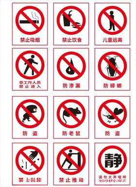 禁止警示牌