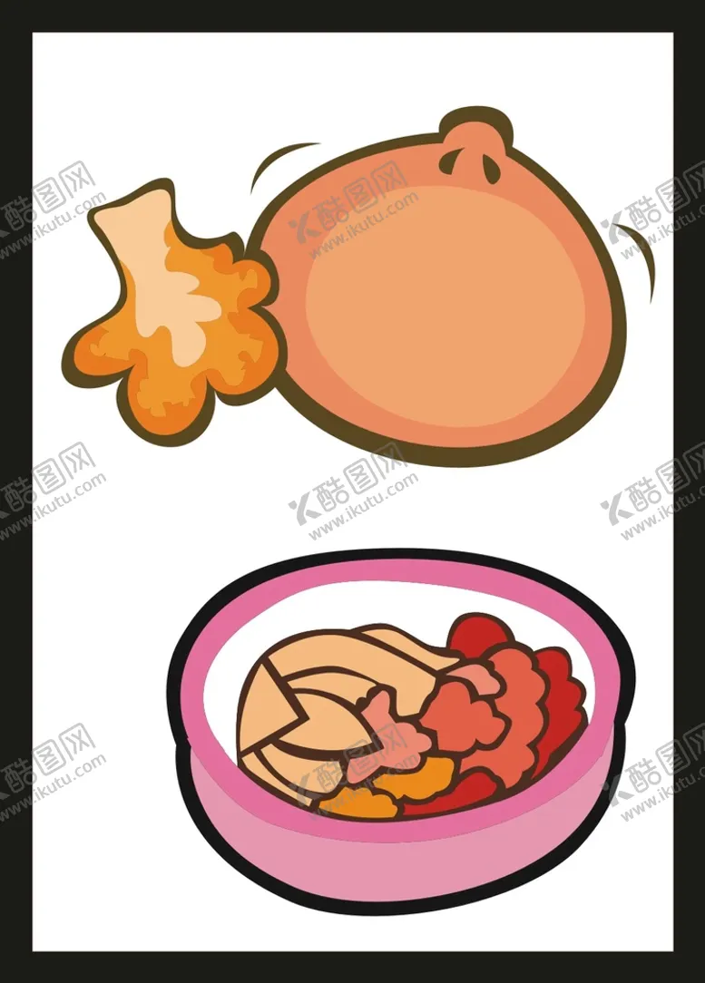 编号：64603001300246145761【酷图网】源文件下载-手绘卡通美食 