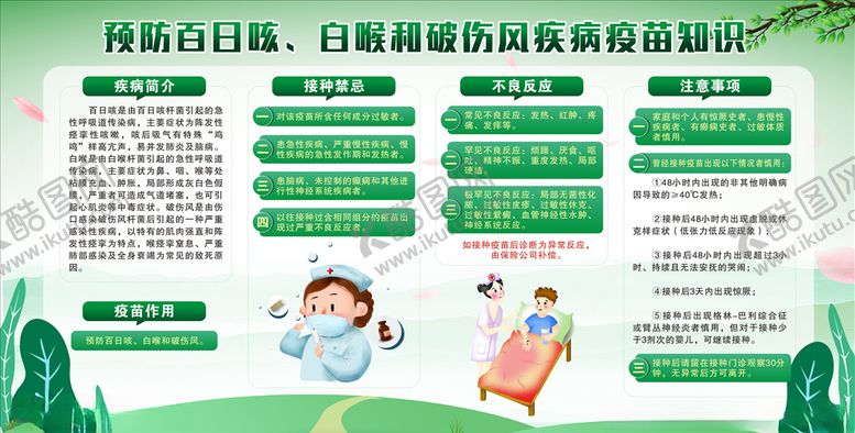 编号：95460310301545243421【酷图网】源文件下载-预防百日咳破伤风宣传知识