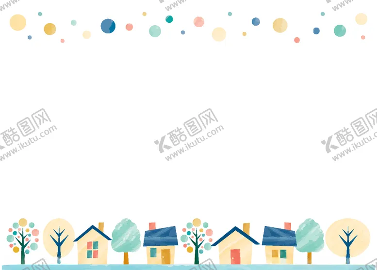 编号：85578006181311458681【酷图网】源文件下载-小房子创意卡通背景