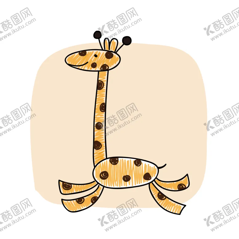 编号：81834605031457095986【酷图网】源文件下载-卡通长颈鹿