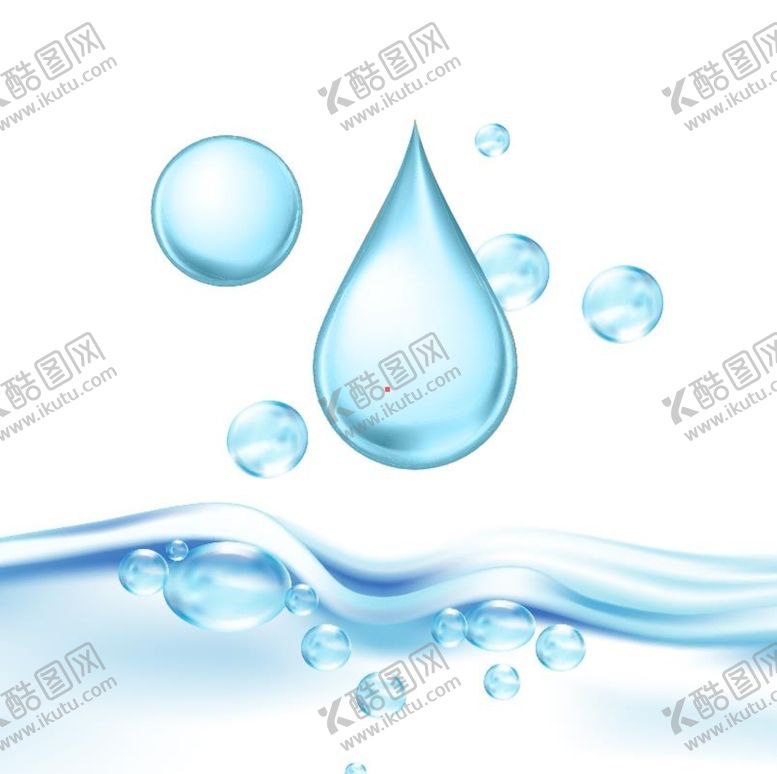 编号：10293609191801337649【酷图网】源文件下载-矢量图水滴 泉水 饮用水