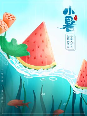 夏日小暑节气海报