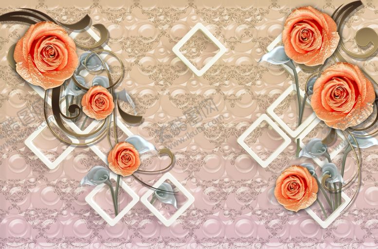 编号：26272910080143555205【酷图网】源文件下载-花卉背景墙