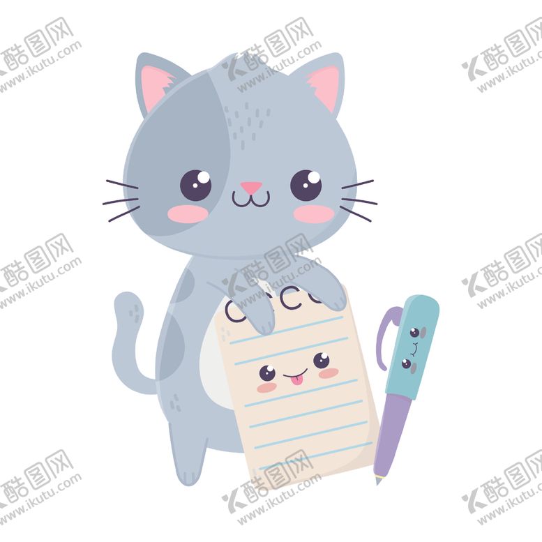 编号：59867204211920559405【酷图网】源文件下载-手绘卡通猫