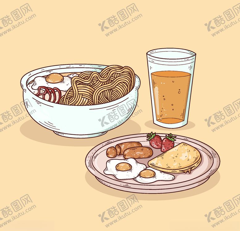 编号：68504906251426149942【酷图网】源文件下载-矢量厨房蔬菜食物素材