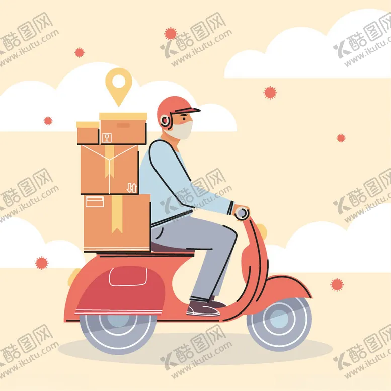 编号：16273505011626163937【酷图网】源文件下载-外卖员
