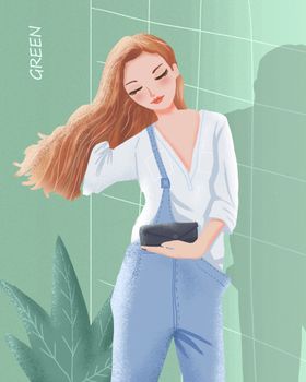 创意美女插画设计