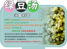 绿豆汤立牌