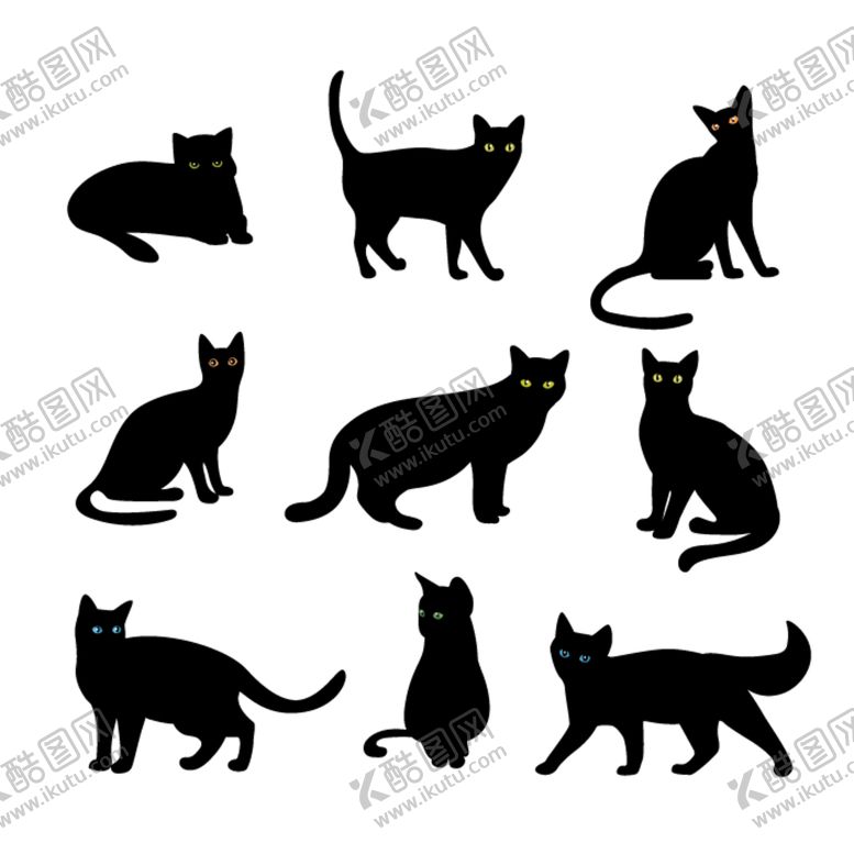 编号：43951210090617236374【酷图网】源文件下载-黑猫