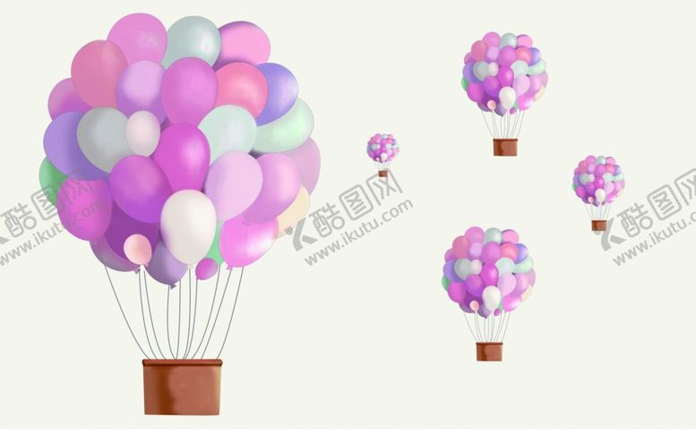 编号：92767309240458421566【酷图网】源文件下载-卡通热气球