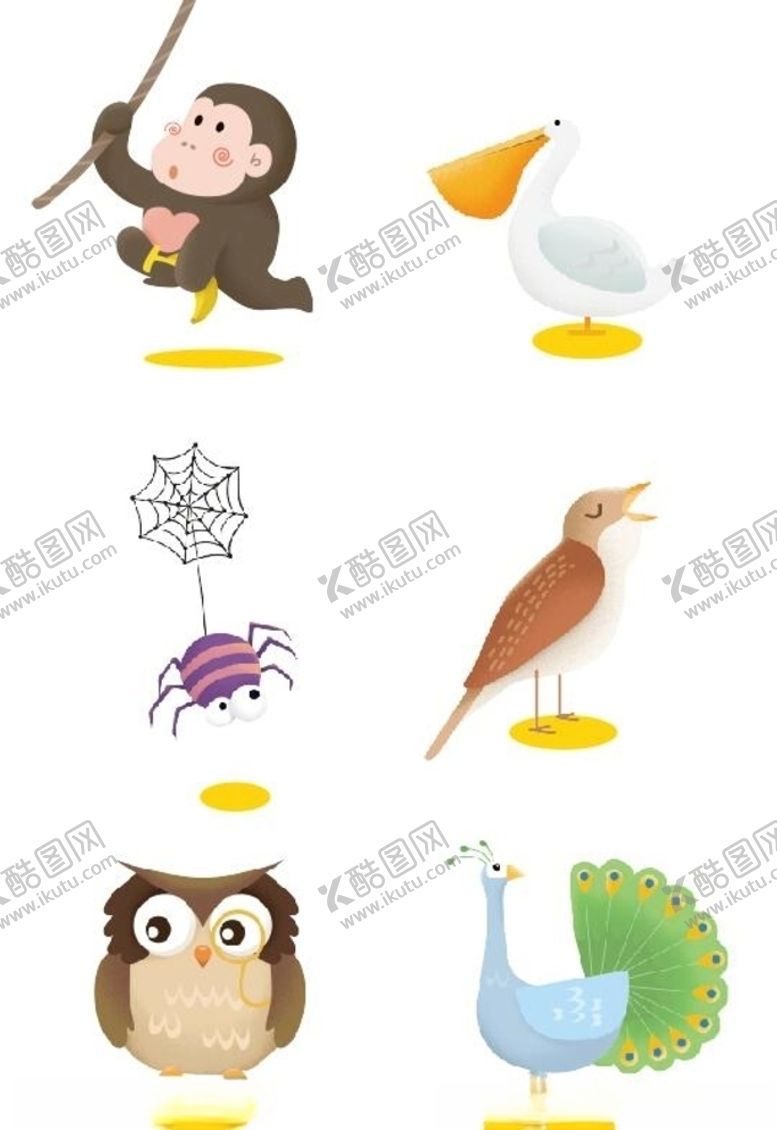 编号：10391709252205498226【酷图网】源文件下载-可爱卡通动物