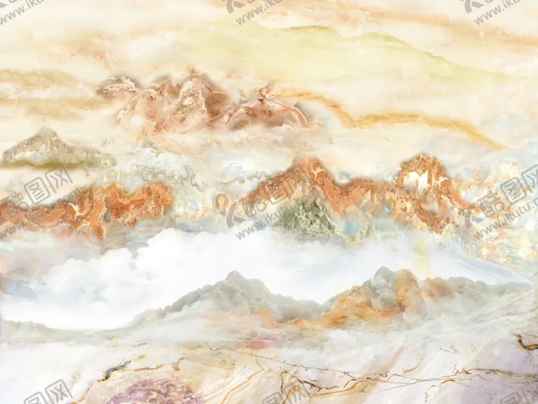 编号：89909804152232108257【酷图网】源文件下载-大理石山水背景墙