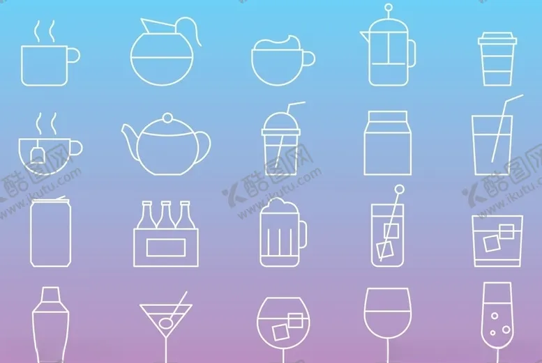 编号：54465309231854351624【酷图网】源文件下载-咖啡元素图标图片