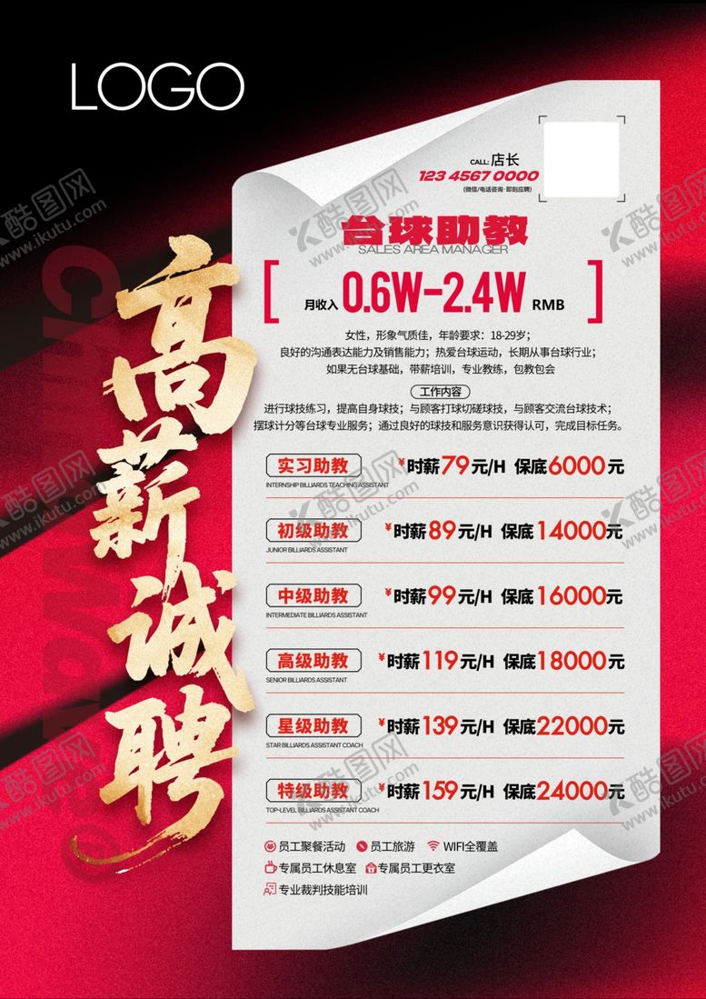 编号：75585904131103298008【酷图网】源文件下载-高薪招聘招聘海报展示