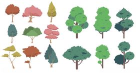 多彩卡通房间插画集合