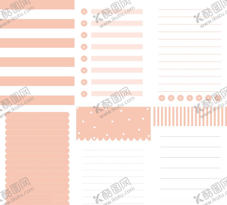 编号：31821110180107414396【酷图网】源文件下载-小清新A4笔记纸