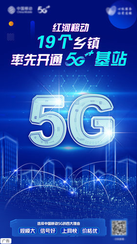 5g网络覆盖科技海报