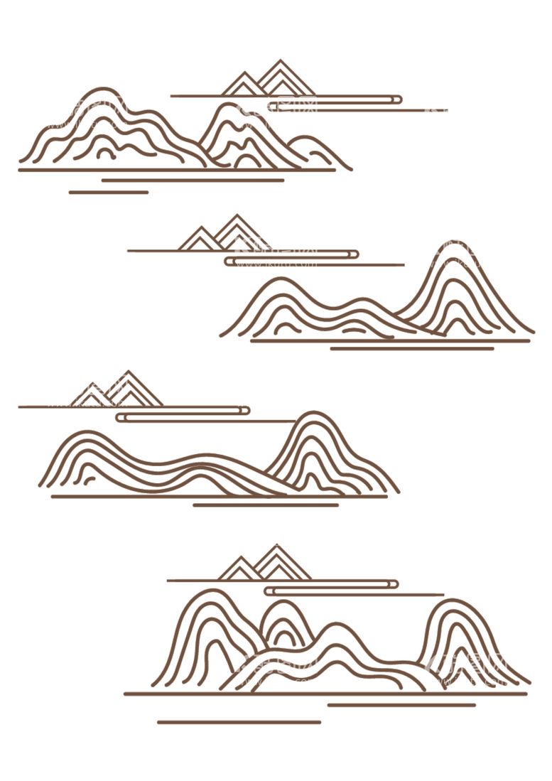 编号：95413712122245168867【酷图网】源文件下载-中国风山水祥云素材