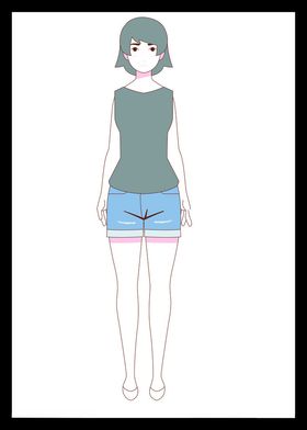 手绘女孩女人