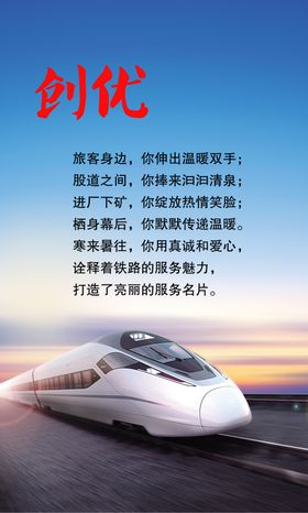 高铁创优海报
