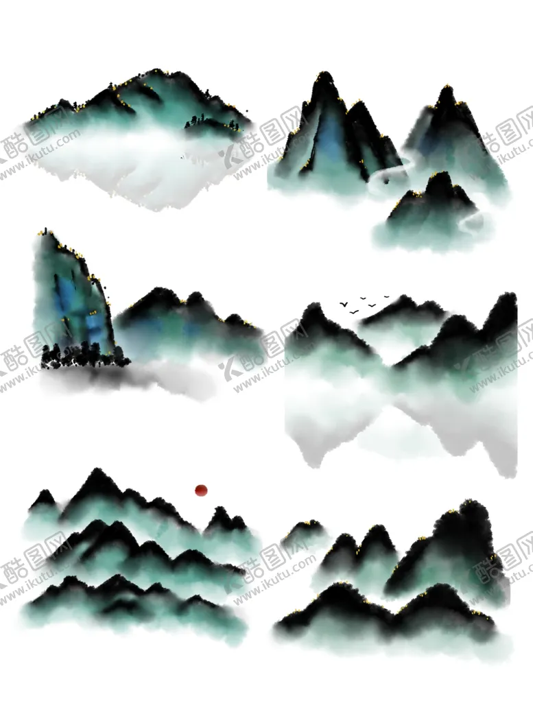 编号：47280906260259397907【酷图网】源文件下载-中国风山脉素材